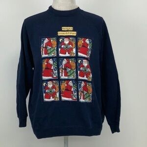 Christmas Sweatshirt Handcrafted Hanes Her Way VGU